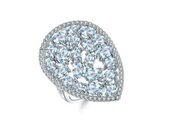 Vintage Luxury Natural Tourmaline Colourful Gemstone Silver Ring