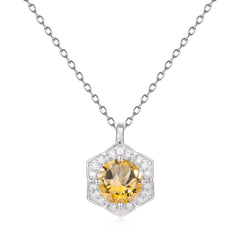 French Romantic Luxury Jewelry Design Inlaid Natural Colourful Gemstones Flower Pendant Silver Necklace for Women