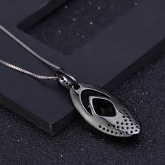 Italian Original Design Natural Tea Crystal Jewelry Pendant Silver Necklace for Women