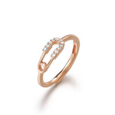 Zircon Pin Silver Ring