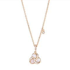 Mother of Pearl Windmill Pendant Silver Necklace for Women