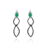 Buckle Silver Drop Earrings for Women