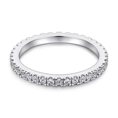 Full Zircon Eternity Silver Ring for Women