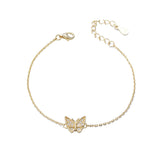 Zircon Butterfly Silver Bracelet for Women