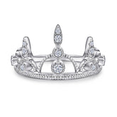 Zircon King Crown Silver Ring