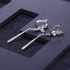 S925 Silver Gemstone Drop Earrings for Women