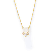 Moon Stone with Zircon Sterling Silver Necklace for Women