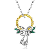 Christmas Bell Garland Pendant Silver Necklace