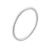 Screw Striation Design Sterling Silver Ring