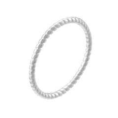 Screw Striation Design Sterling Silver Ring