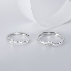 Romantic Cloud Silver Couple Ring