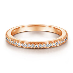 Full Zircon Eternity Silver Ring for Women