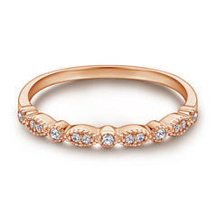 Marquise and Round Zircon Silver Ring for Women