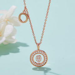 Circle Letter O Moissanite Necklace