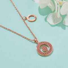 Circle Letter O Moissanite Necklace