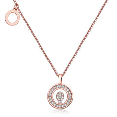 Circle Letter O Moissanite Necklace