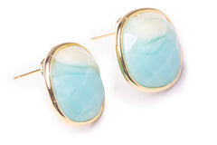 Sky Blue Round Studs