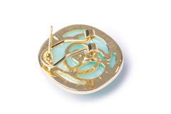 Sky Blue Round Studs