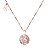 Circle Letter S Moissanite Necklace
