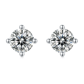 Moissanite Round-Cut Earrings for Women
