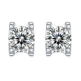Moissanite Round Cut Earrings for Women