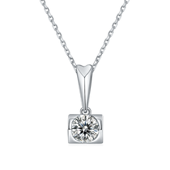 Love 1.0Carat Round Moissanite Pendant