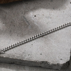 Stylish Splicing Flat Chain Design Sterling Silver Bracelet
