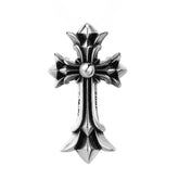 Punk Cross Flower Titanium Steel Pendant for Men