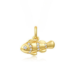Clownfish Zircon Sterling Silver Pendant