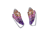 Colourful Conch Enamel Silver Stud Earrings