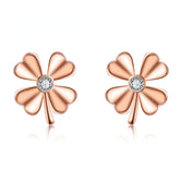 Lucky Clover Silver Studs Earrings for Women