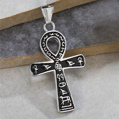 Anubis Ankh Cross Titanium Steel Pendant for Men