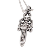 Vintage Dagger Titanium Steel Necklace for Men