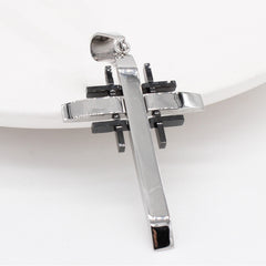 Jerusalem Latin Cross Titanium Steel Pendant for Men