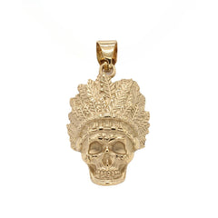 Halloween American Chief Skull Titanium Steel Pendant for Men