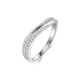 S925 Geometric Elegant Irregular Sterling Silver Ring Women's Japanese and Korean Simple Ins Popular Index Finger Ring Cross-border Delivery