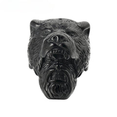 Vintage Punk Bear Head Wild Man Titanium Steel Ring for Men