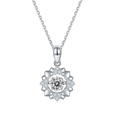 Circluar Heart Shape 0.5Carat Moissanite Necklace