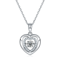 Heart Shape 0.5Carat Moissanite Necklace