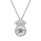 Circle Crown 0.5Carat Moissanite Necklace