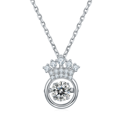 Circle Crown 0.5Carat Moissanite Necklace
