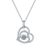 Double Heart 0.5Carat Moissanite Necklace