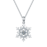 Snowflake 0.5Carat Round Moissanite Necklace