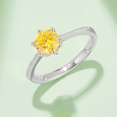 Cathedral 6 Prongs 1.0Carat Moissanite Engagement Ring