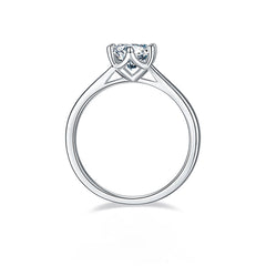 Solitaire 1.0Carat Round Moissanite Engagement Ring
