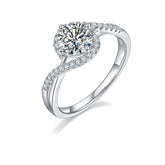 Split Shank Embraced Arm 1.0Carat Moissanite Ring
