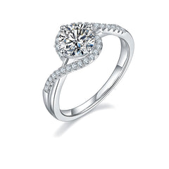 Split Shank Embraced Arm 1.0Carat Moissanite Ring