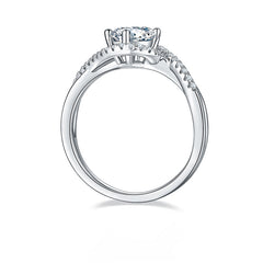 Split Shank Embraced Arm 1.0Carat Moissanite Ring
