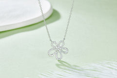 Flower Petals Moissanite Necklace