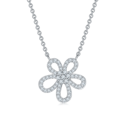 Flower Petals Moissanite Necklace